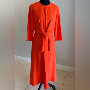 ASOS Vibrant Orange Long Sleeve Dress